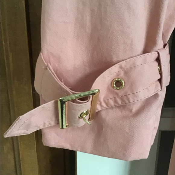 Forever 21 Pink Trench Coat with Gold Accents - Picture 2 of 5